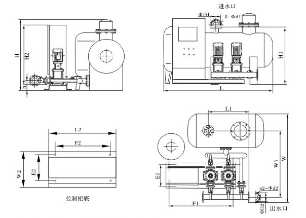 大東海泵業(yè)供水設(shè)備安裝示意圖