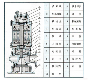 大東海泵業(yè)潛水排污泵結(jié)構(gòu)圖