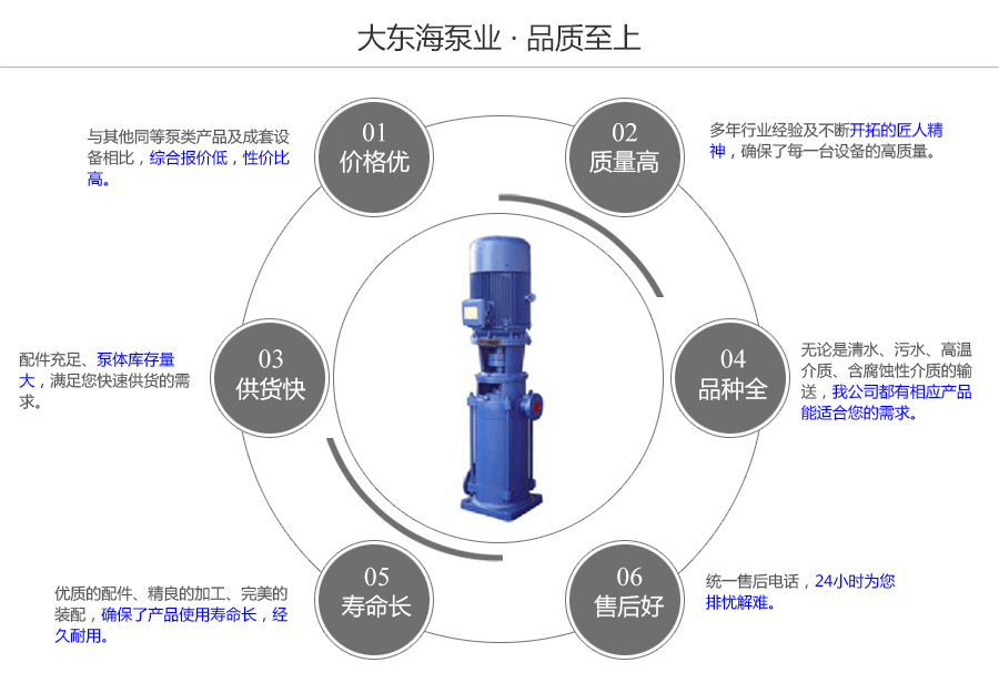 大東海泵業(yè)立式多級離心泵質(zhì)量保證圖