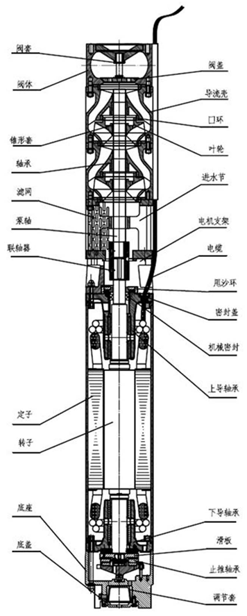 大東海深井潛水泵結(jié)構(gòu)圖