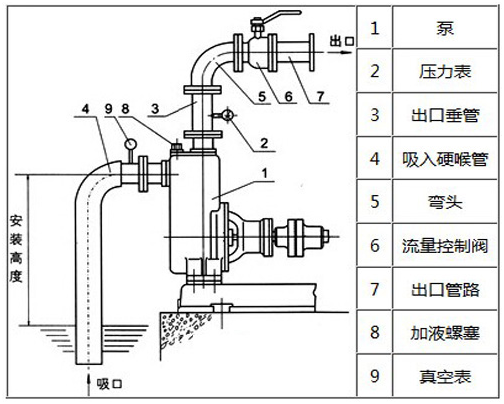 自吸排污泵結(jié)構圖